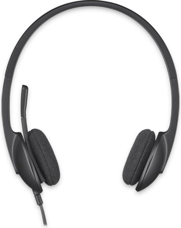 CASTI Logitech, "H340", cu fir, standard, utilizare multimedia, call center, microfon pe brat, conectare prin USB 2.0, negru, "981-000475"