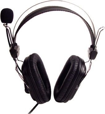 CASTI A4tech, "ComfortFIt", cu fir, standard, utilizare multimedia, microfon pe brat, conectare prin Jack 3.5 mm, negru, "HS-50", (timbru verde 0.8 lei)