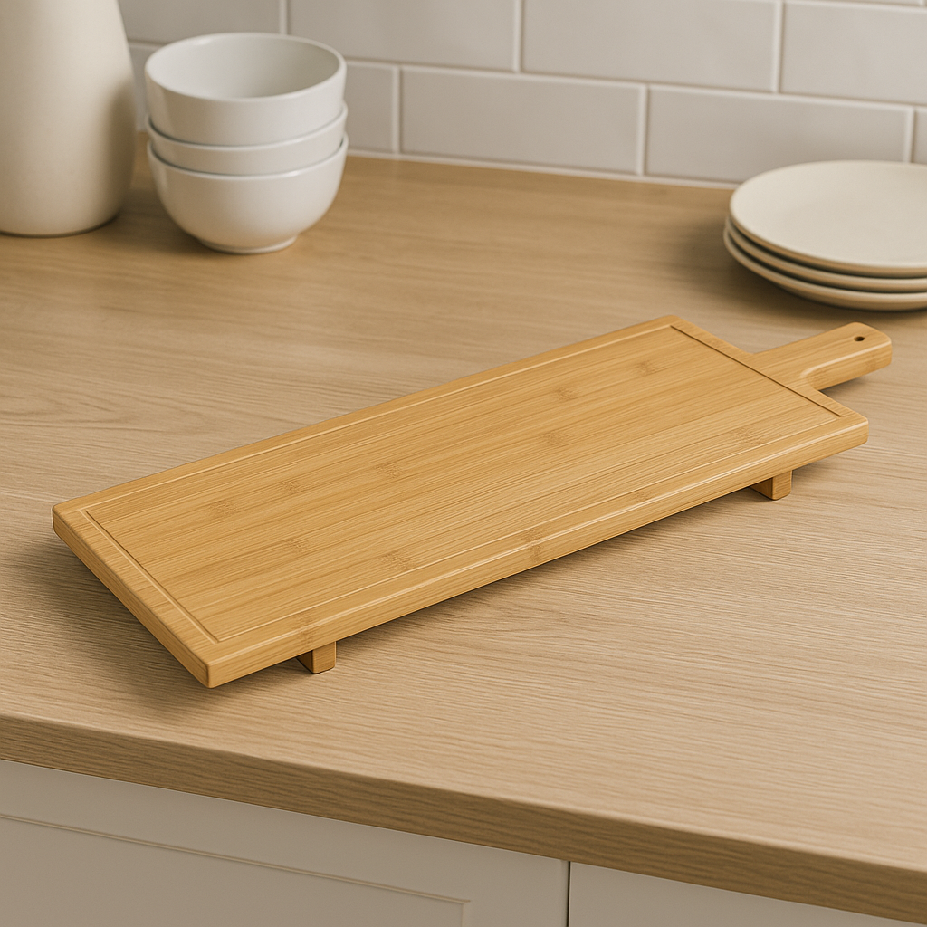 Platou servire 5Five din bambus, 88x26x4 cm, maro natural