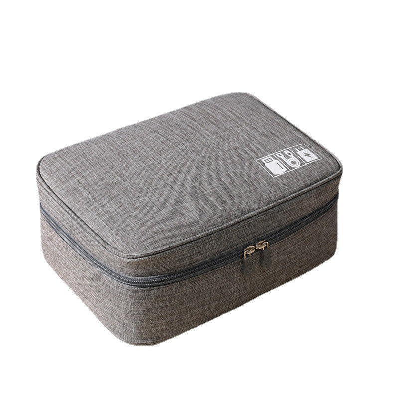 Geanta Organizatoare Pentru Cabluri si Accesorii, Portabila, Impermeabila, 24,5 x 18 x10cm, Gri