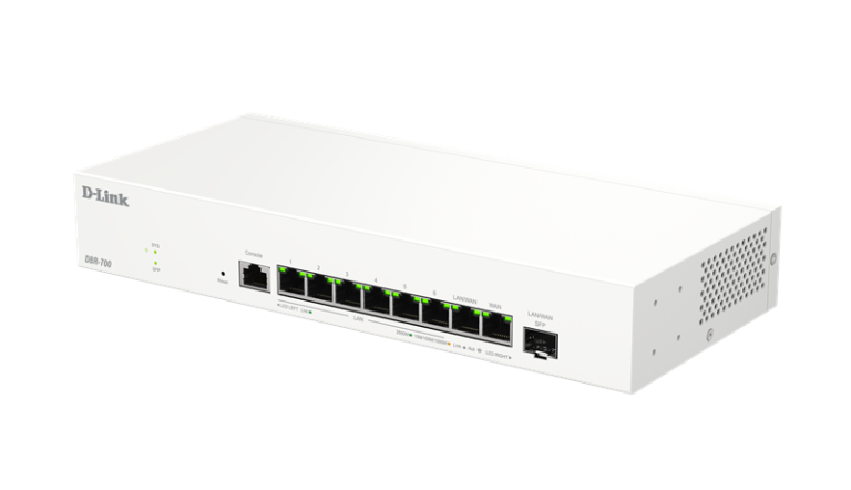 ROUTER D-Link wired 2.5 Gigabit, 1 x 2.5G WAN, 1 x 2.5G WAN/LAN, 6 x 2.5G LAN, 1 x 1G/2.5G SFP, tehnologie VPN "DBR-700"