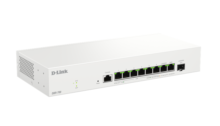 ROUTER D-Link wired 2.5 Gigabit, 1 x 2.5G WAN, 1 x 2.5G WAN/LAN, 6 x 2.5G LAN, 1 x 1G/2.5G SFP, tehnologie VPN "DBR-700"