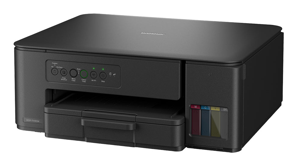 Multifunctional Inkjet CISS Color brother DCP-T430W, A4, Functii: Impr.|Scan.|Cop., Viteza de Printare Monocrom: 16ppm, Viteza de printare color: 9ppm, Conectivitate:USB|WIFI, Duplex:Nu, ADF:Nu(incl.TV 11lei) "DCPT430WYJ1"