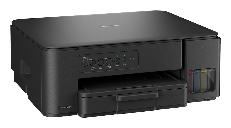 Multifunctional Inkjet CISS Color brother DCP-T430W, A4, Functii: Impr.|Scan.|Cop., Viteza de Printare Monocrom: 16ppm, Viteza de printare color: 9ppm, Conectivitate:USB|WIFI, Duplex:Nu, ADF:Nu(incl.TV 11lei) "DCPT430WYJ1"