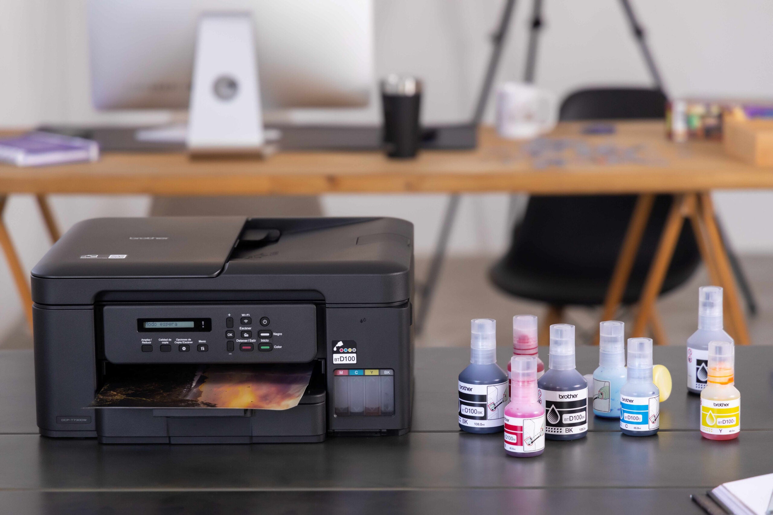 Multifunctional Inkjet CISS Color brother DCP-T730DW, A4, Functii: Impr.|Scan.|Cop., Viteza de Printare Monocrom: 16ppm, Viteza de printare color: 15.5ppm, Conectivitate:USB|WIFI, Duplex:Da, ADF:ADF(incl.TV 11lei) "DCPT730DWYJ1"