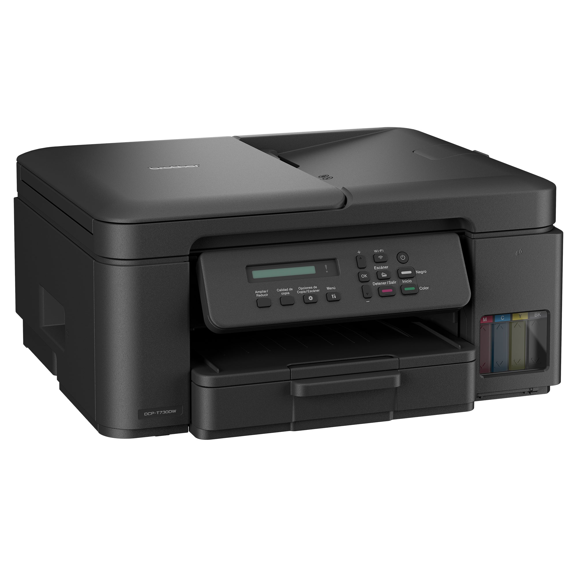 Multifunctional Inkjet CISS Color brother DCP-T730DW, A4, Functii: Impr.|Scan.|Cop., Viteza de Printare Monocrom: 16ppm, Viteza de printare color: 15.5ppm, Conectivitate:USB|WIFI, Duplex:Da, ADF:ADF(incl.TV 11lei) "DCPT730DWYJ1"