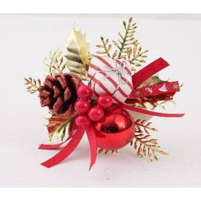 Decoratiune de Craciun, 15 x 23 cm, Model Buchetel 2, Multicolor