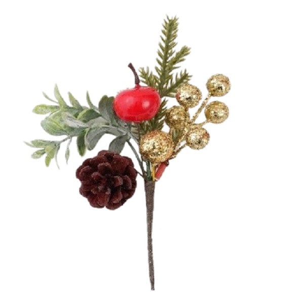 Decoratiune de Craciun, 13 x 18 cm, Model Buchetel 3, Multicolor