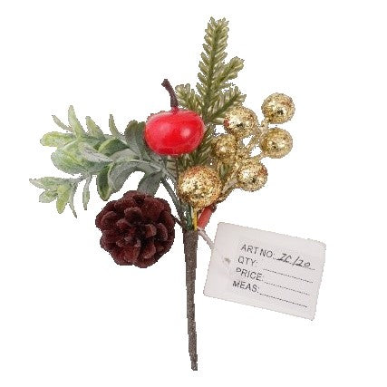 Decoratiune de Craciun, 13 x 18 cm, Model Buchetel 3, Multicolor