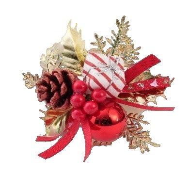 Decoratiune de Craciun, 15 x 23 cm, Model Buchetel 2, Multicolor