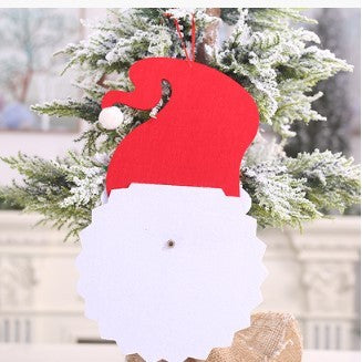 Decoratiune de Craciun Advent calendar, numara zilele pana la Craciun, model Mos Craciun, material poliester, 37 x 22 cm, rosu