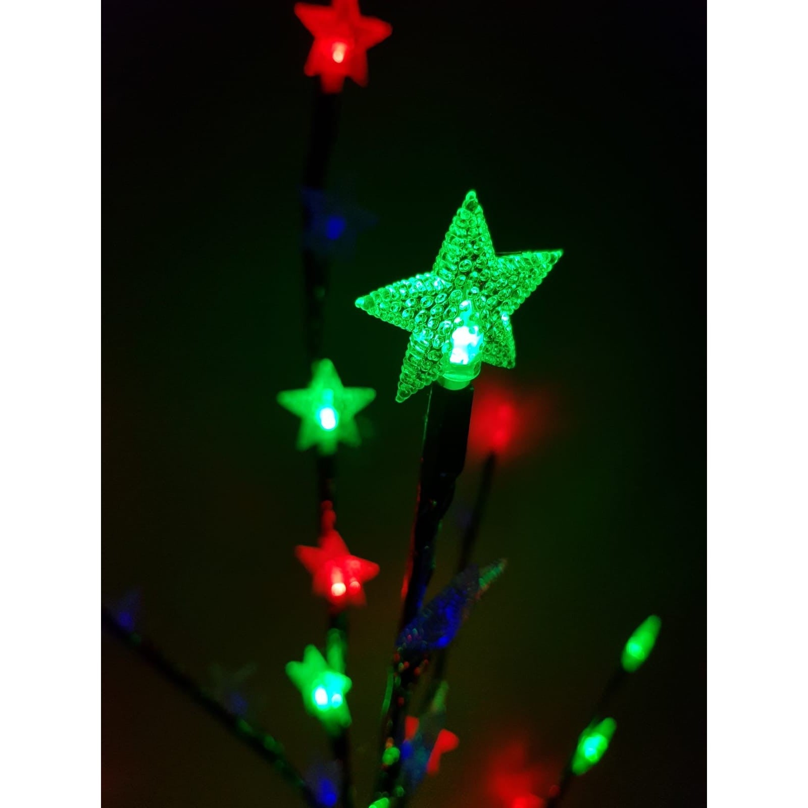 Decoratiune Luminoasa Crenguta cu Baterii 72 LED -uri Stelute Multicolor
