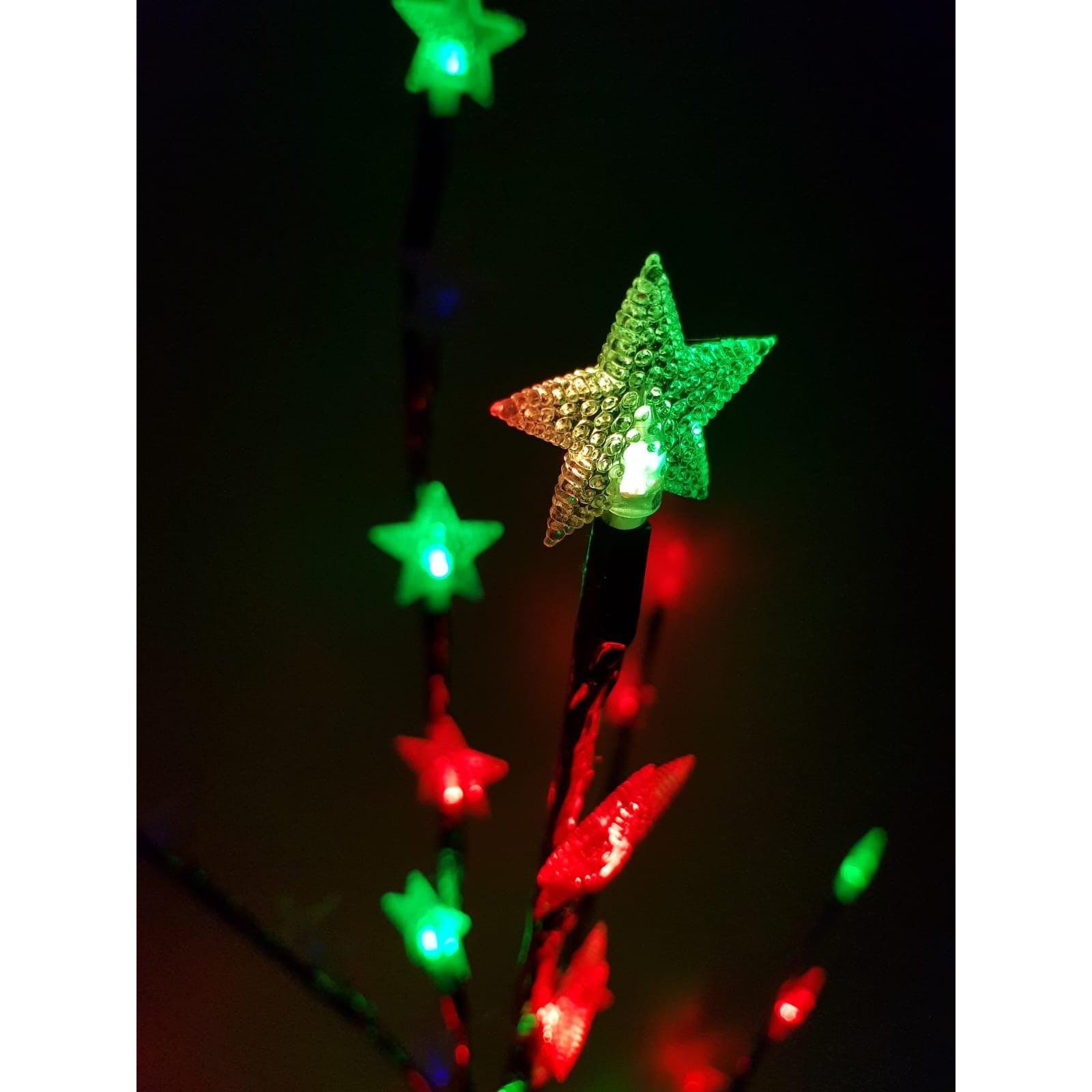 Decoratiune Luminoasa Crenguta cu Baterii 72 LED -uri Stelute Multicolor