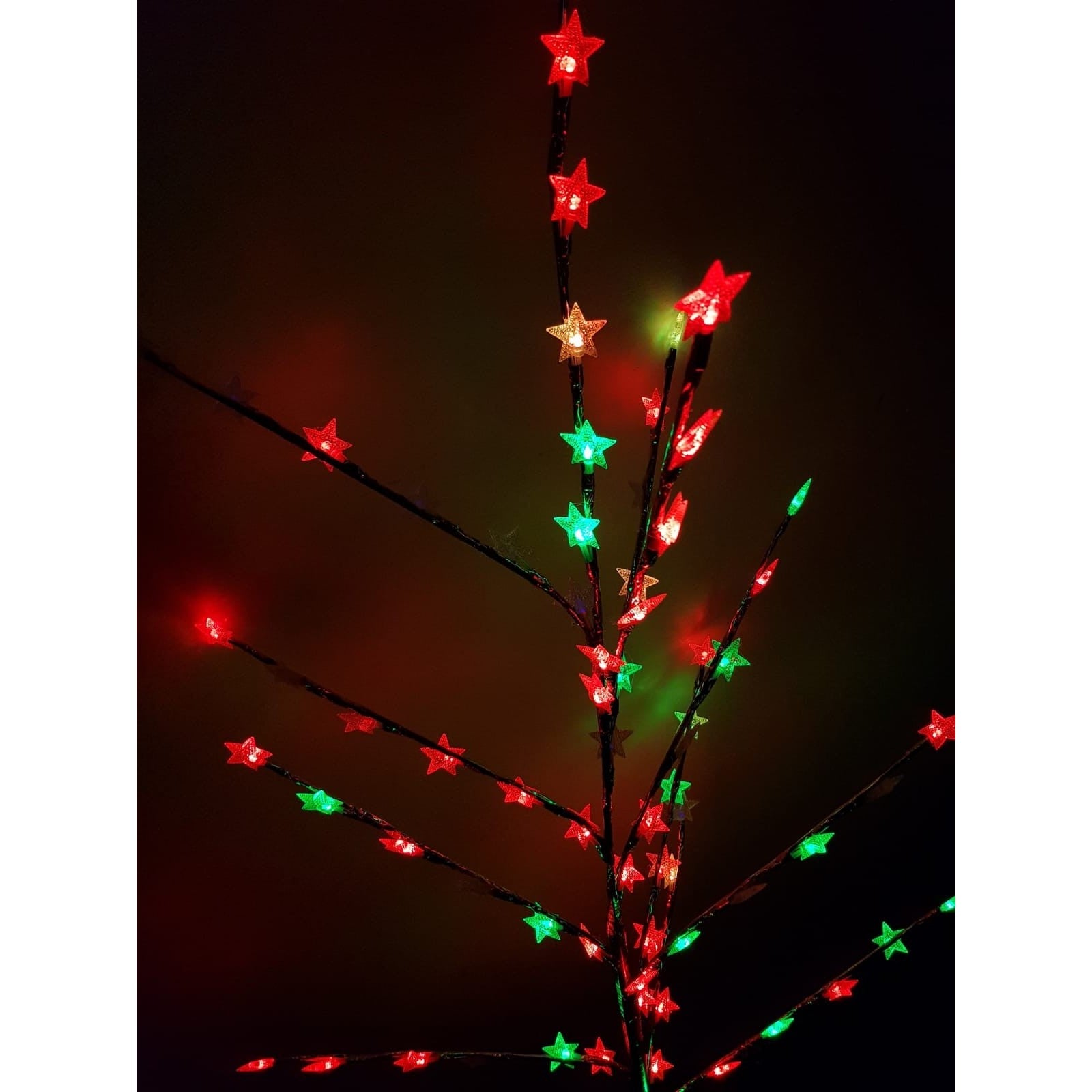 Decoratiune Luminoasa Crenguta cu Baterii 72 LED -uri Stelute Multicolor