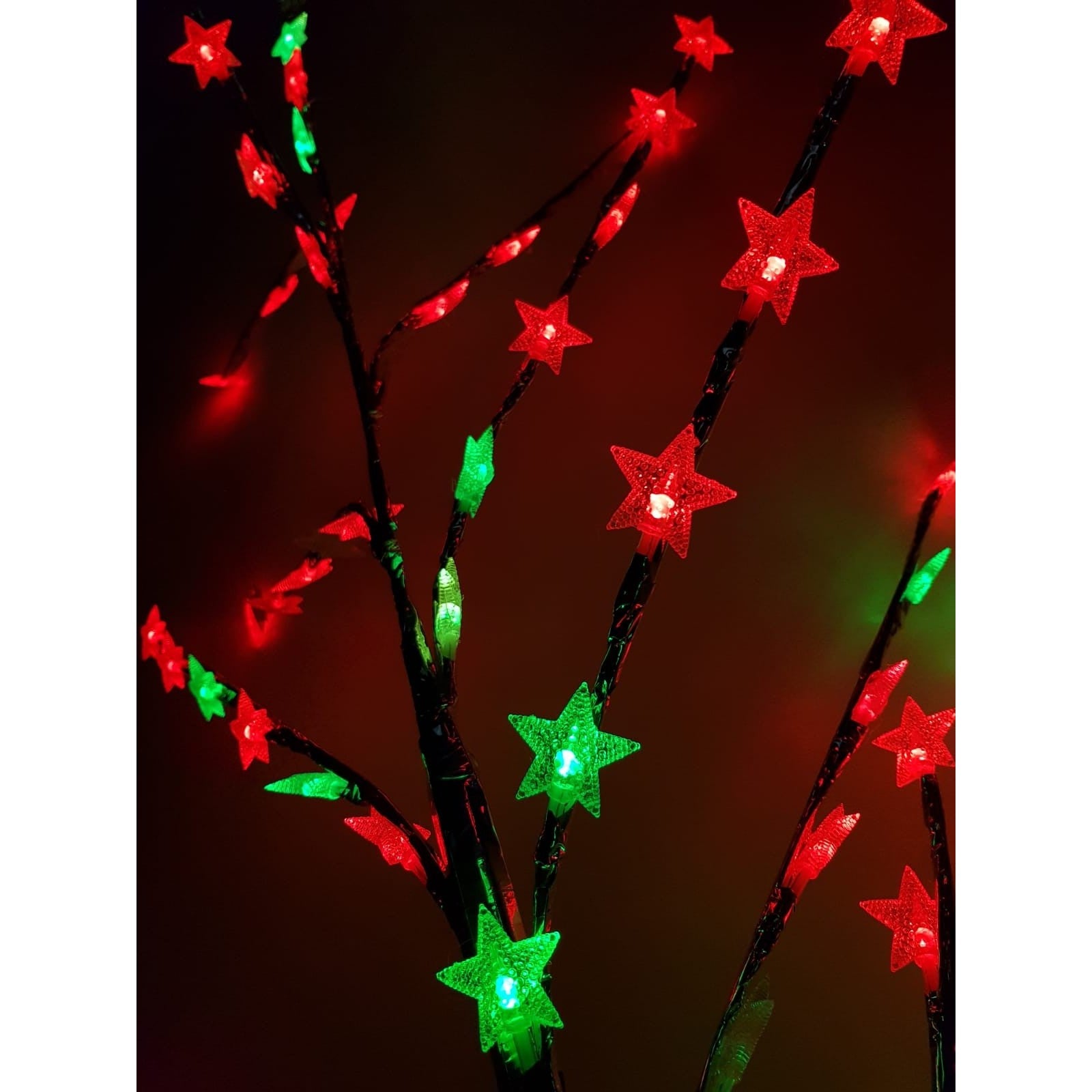 Decoratiune Luminoasa Crenguta cu Baterii 72 LED -uri Stelute Multicolor