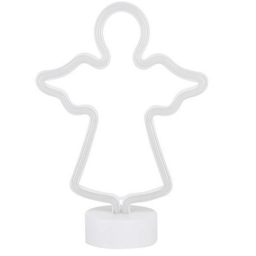 Decoratiune Luminoasa cu Baterii Ingeras 25 cm Alb Rece