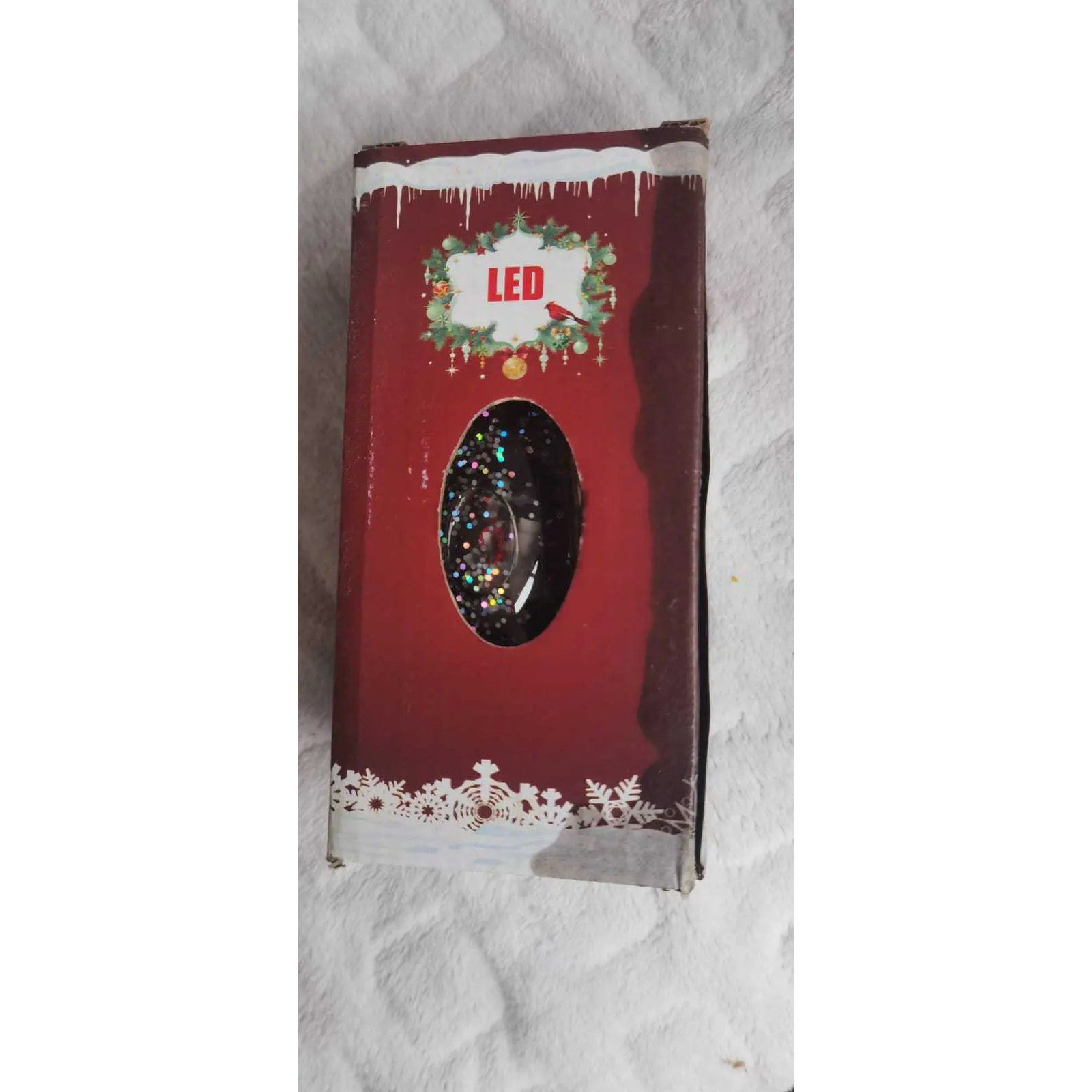 Decoratiune Luminoasa, Flippy, Felinar de Craciun, cu Lumina LED, Ornament Model Lampa cu Ulei Om de Zapada, cu Maner, 14x7x6 cm, Negru, Resigilat