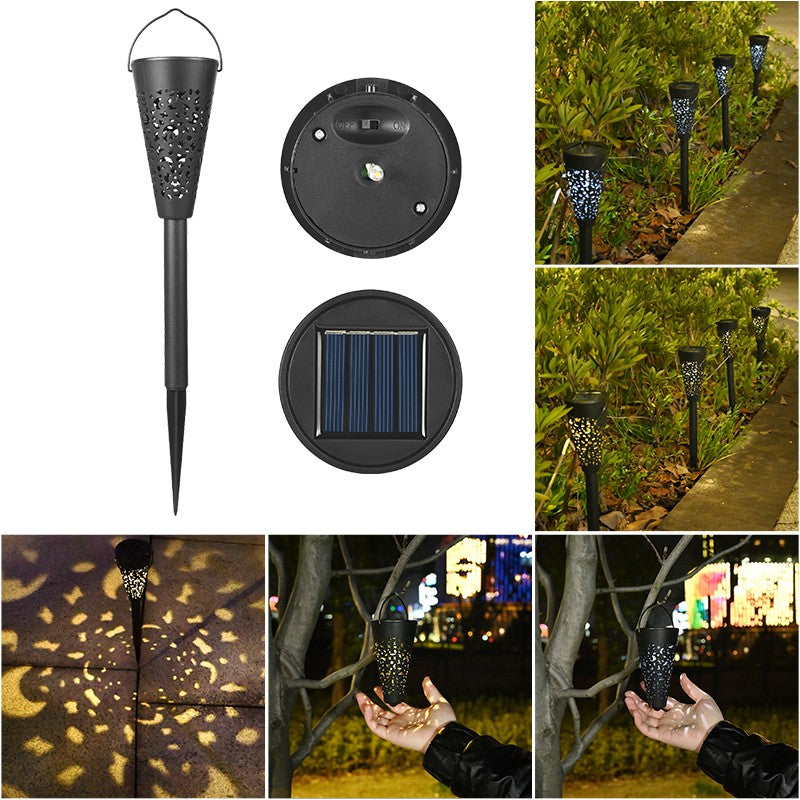 Set 12 Lampi Solare Led pentru Gradina, Tip Torta, 36 x 6.8 cm, Buton On-Off, Lumina Alb Rece, Negru