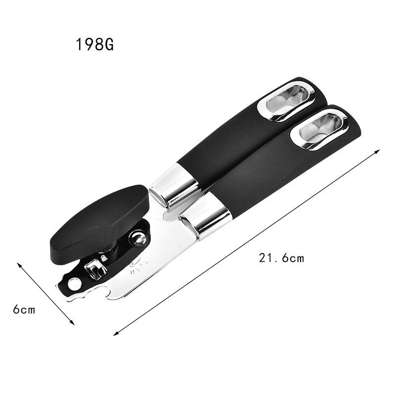 Desfacator de conserve multifunctional Otel inoxidabil, Maner antialunecare, ergonomic, rezistent la rugina, usor de utilizat, 21.6 x 6 cm, argintiu