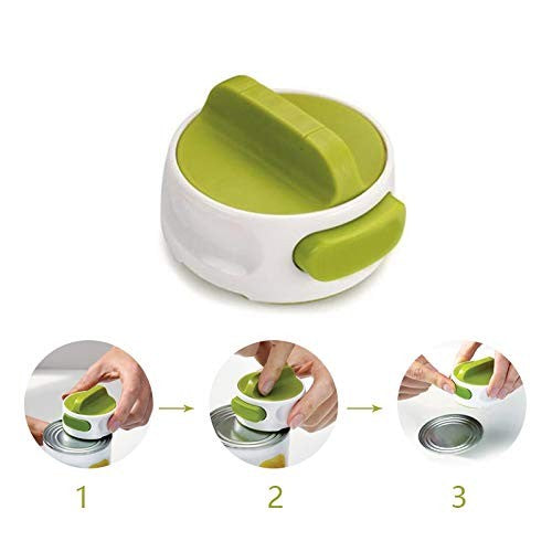 Desfacator Manual de Conserve si Sticle, 6.8 x 4.8 cm, din ABS + Otel, Verde/Alb