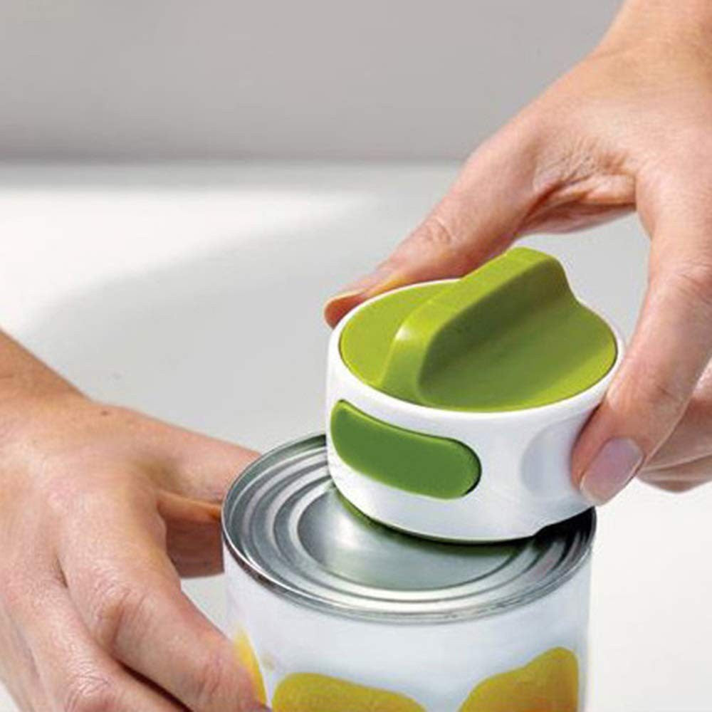 Desfacator Manual de Conserve si Sticle, 6.8 x 4.8 cm, din ABS + Otel, Verde/Alb