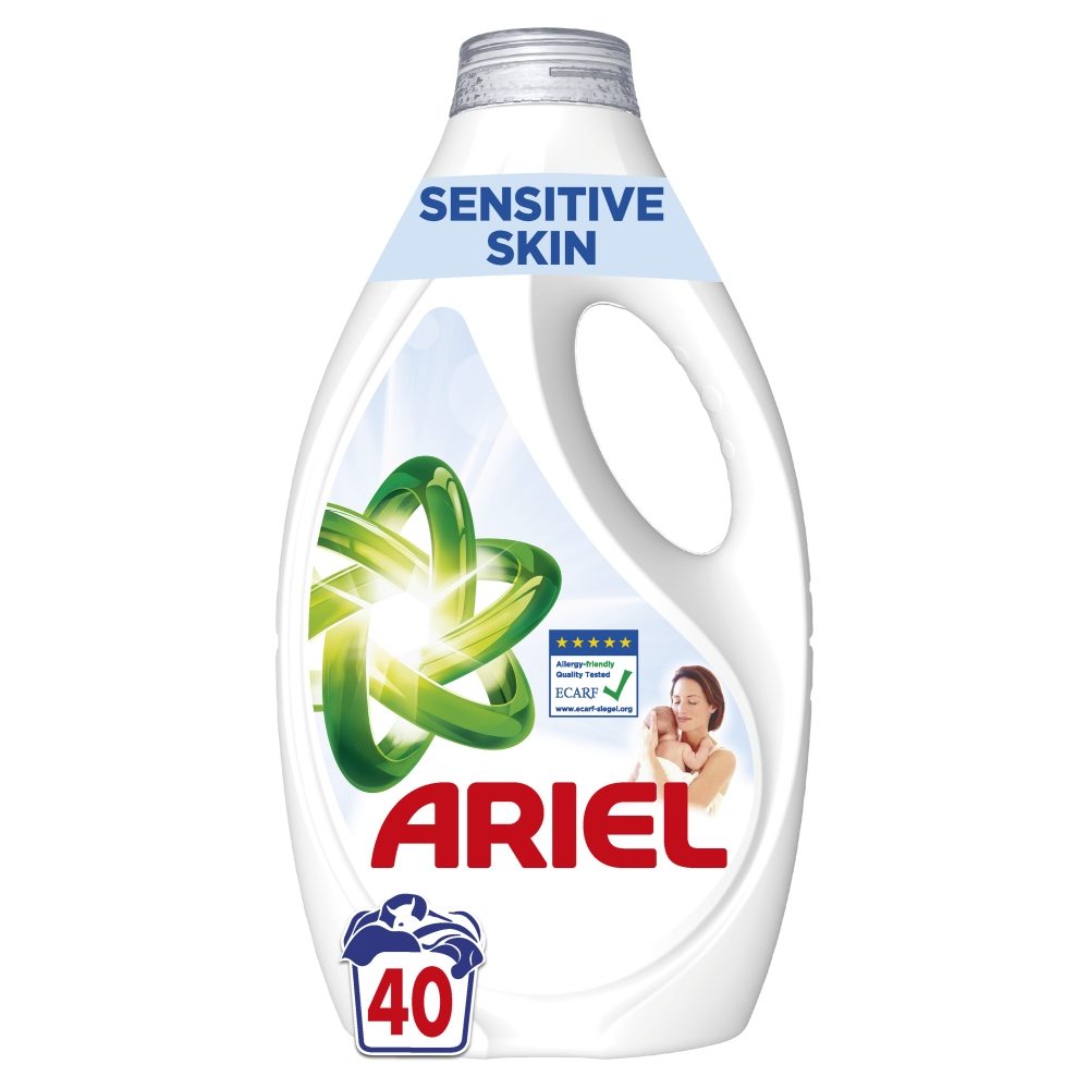 Detergent Lichid pentru Rufe, Ariel, 1.8 L Sensitive Skin, 40 spalari