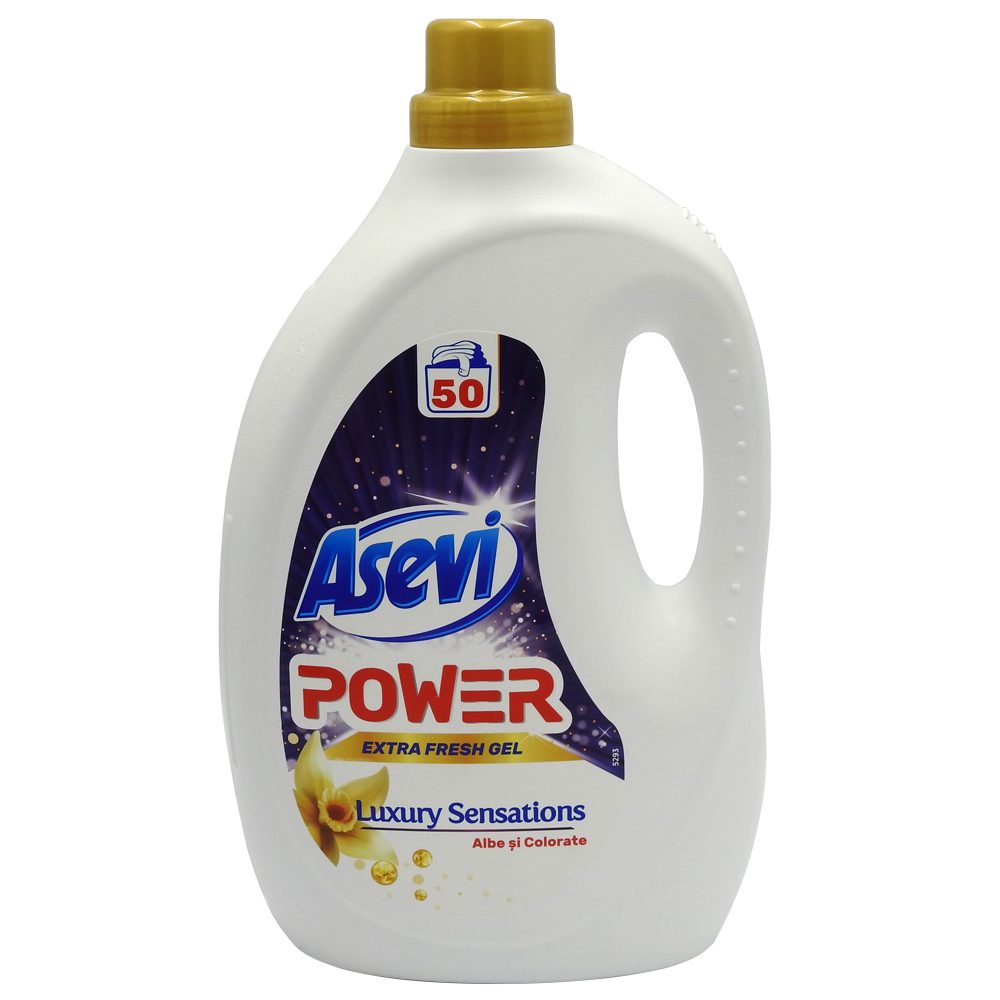 Detergent Lichid, Asevi, 2.5 L Power Luxury Sensation 50 spalari