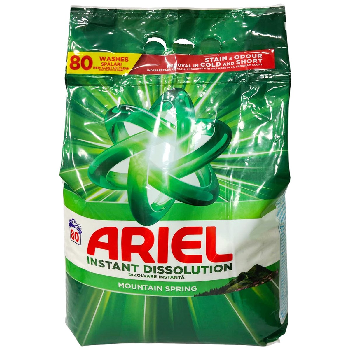 Detergent pentru Rufe Automat, Ariel, 5.2 kg Mountain Spring 80 spalari