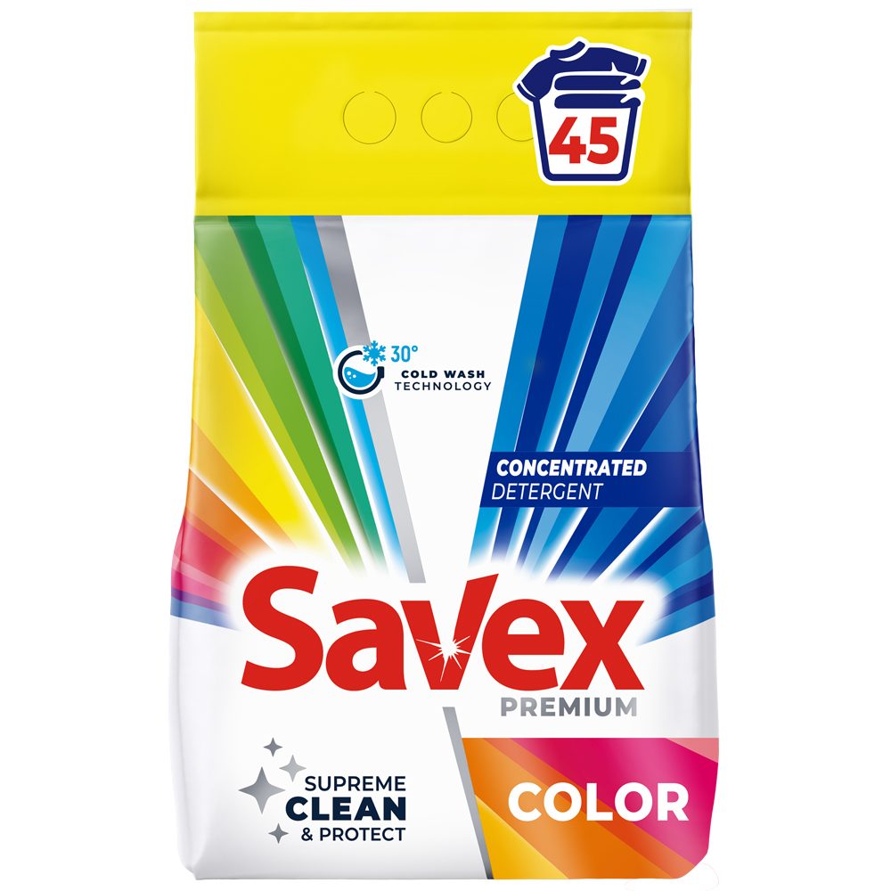 Detergent pentru Rufe Automat, Savex, 3.6 kg Color 45 spalari
