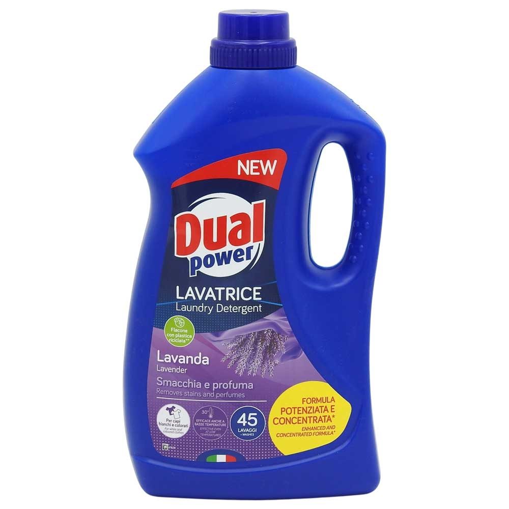 Detergent pentru Rufe, Dual Power, Lichid 1.8 L Lavanda 45 spalari