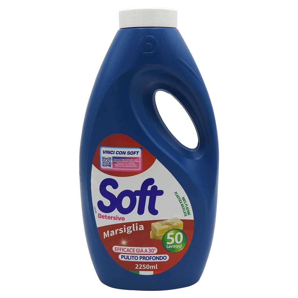 Detergent pentru Rufe, Soft, Lichid 2.25 L Marsiglia 50 spalari
