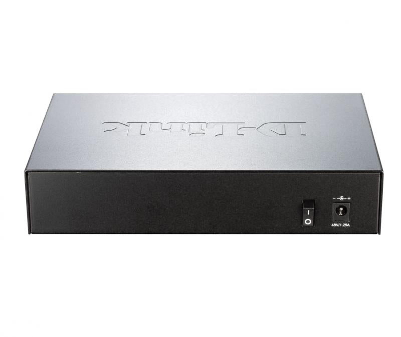 SWITCH D-Link PoE 8 porturi Gigabit (4 PoE+), IEEE 802.3at/af, carcasa metalica, 