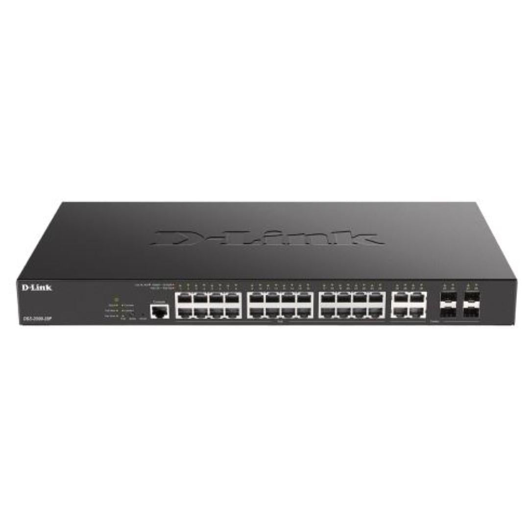 SWITCH D-Link, Gigabit x 24, SFP x 4, managed, rackabil, carcasa metalica, 