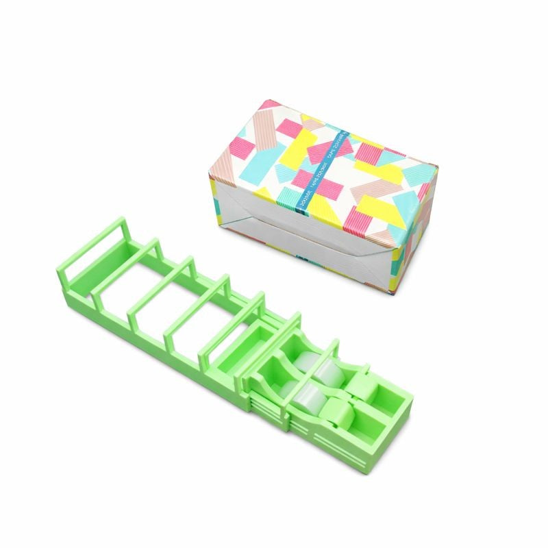 Dispenser de Banda Adeziva, Suport pentru Banda Adeziva pentru Birou, Scoala, din Plastic, 15,5 x 7,7 x 7,4 cm, Verde