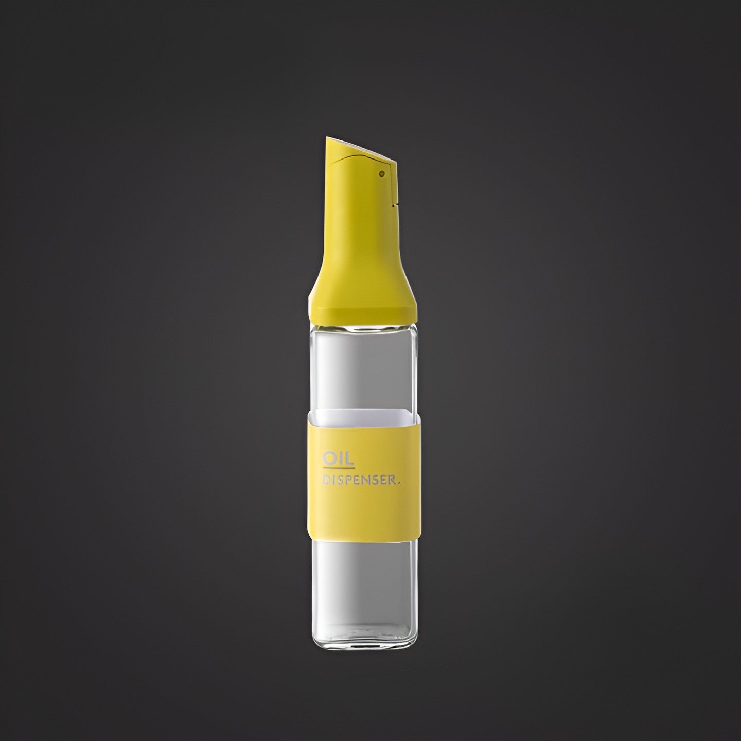 Dispenser pentru Ulei, Deschidere si Inchidere Automata a Rezervorul, cu Inductie Gravitationala, 500 ml, 29.5x6x6 cm, Galben