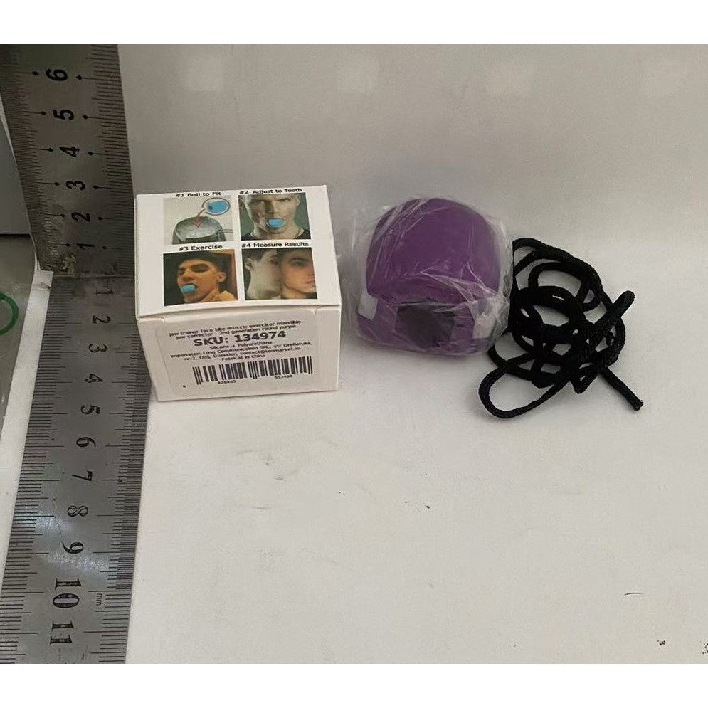 Dispozitiv de Tonifiere Faciala, din Silicon, Corectare Mandibula/Maxilar, Mov