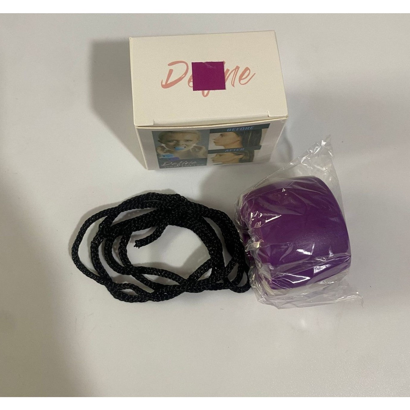 Dispozitiv de Tonifiere Faciala, din Silicon, Corectare Mandibula/Maxilar, Mov