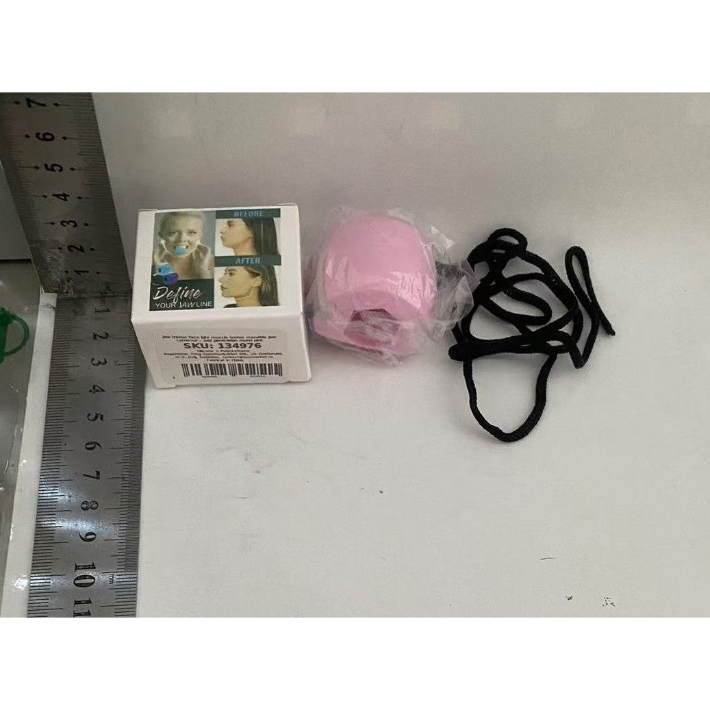 Dispozitiv de Tonifiere Faciala, din Silicon, Corectare Mandibula/Maxilar, Roz