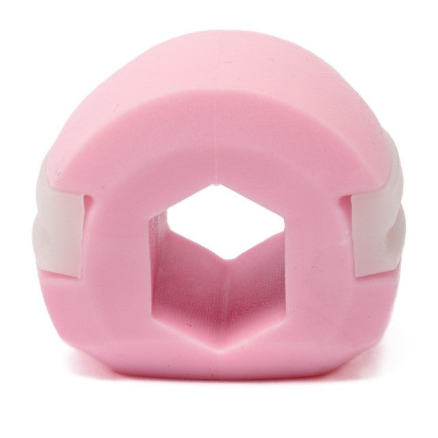 Dispozitiv de Tonifiere Faciala, din Silicon, Corectare Mandibula/Maxilar, Roz