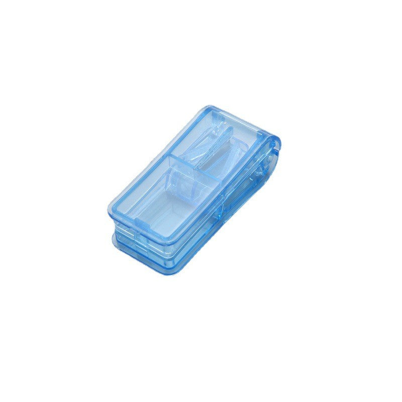 Dispozitiv pentru taiat sau sfaramat medicamente material non-toxic, portabil, albastru