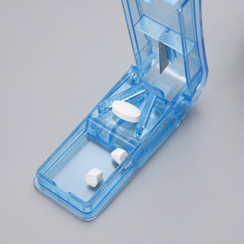 Dispozitiv pentru taiat sau sfaramat medicamente material non-toxic, portabil, albastru