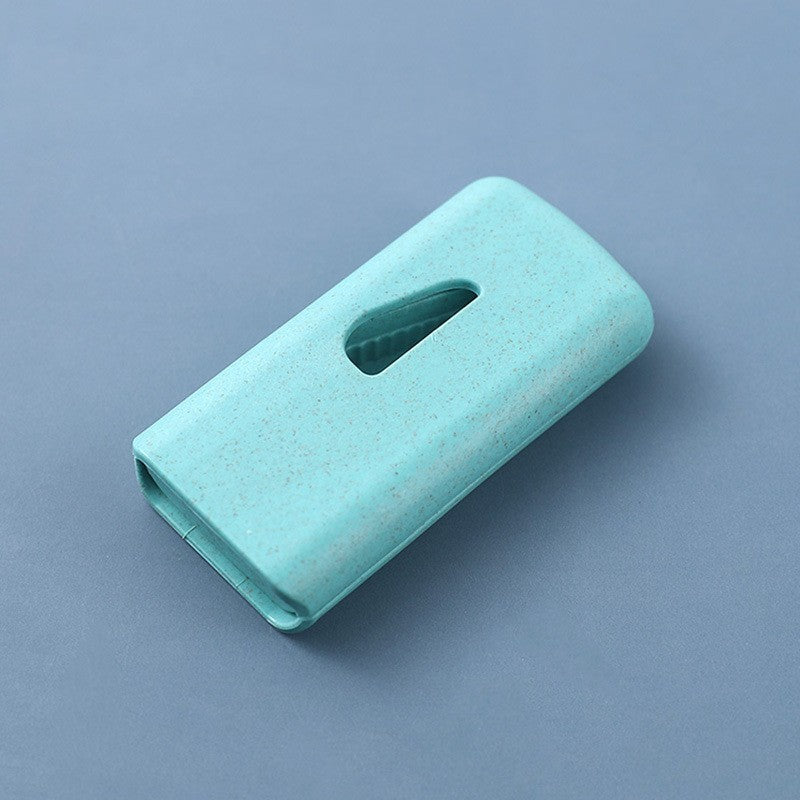Dispozitiv taiere si depozitare medicamente, Albastru, Plastic, 8 x 4 x 1.8 cm