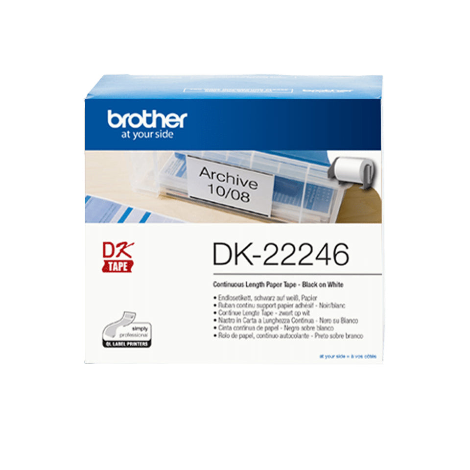 Etichete hartie Original BROTHER Black on White,DK22246, pentru QL-1100|1110|800|810|1050|1060|500|560|570|580|65