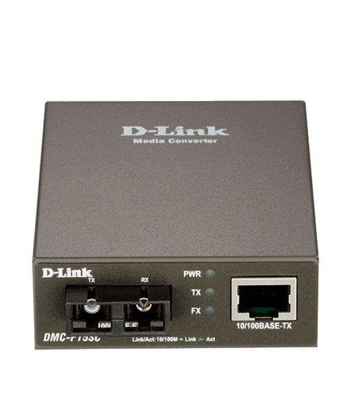 MEDIA CONVERTOR D-LINK, RJ45 10/100Base-TX la 100Base-FX SC Single-Mode Media Converter (15 km) "DMC-F15SC"( include timbru verde 0.5 Lei )