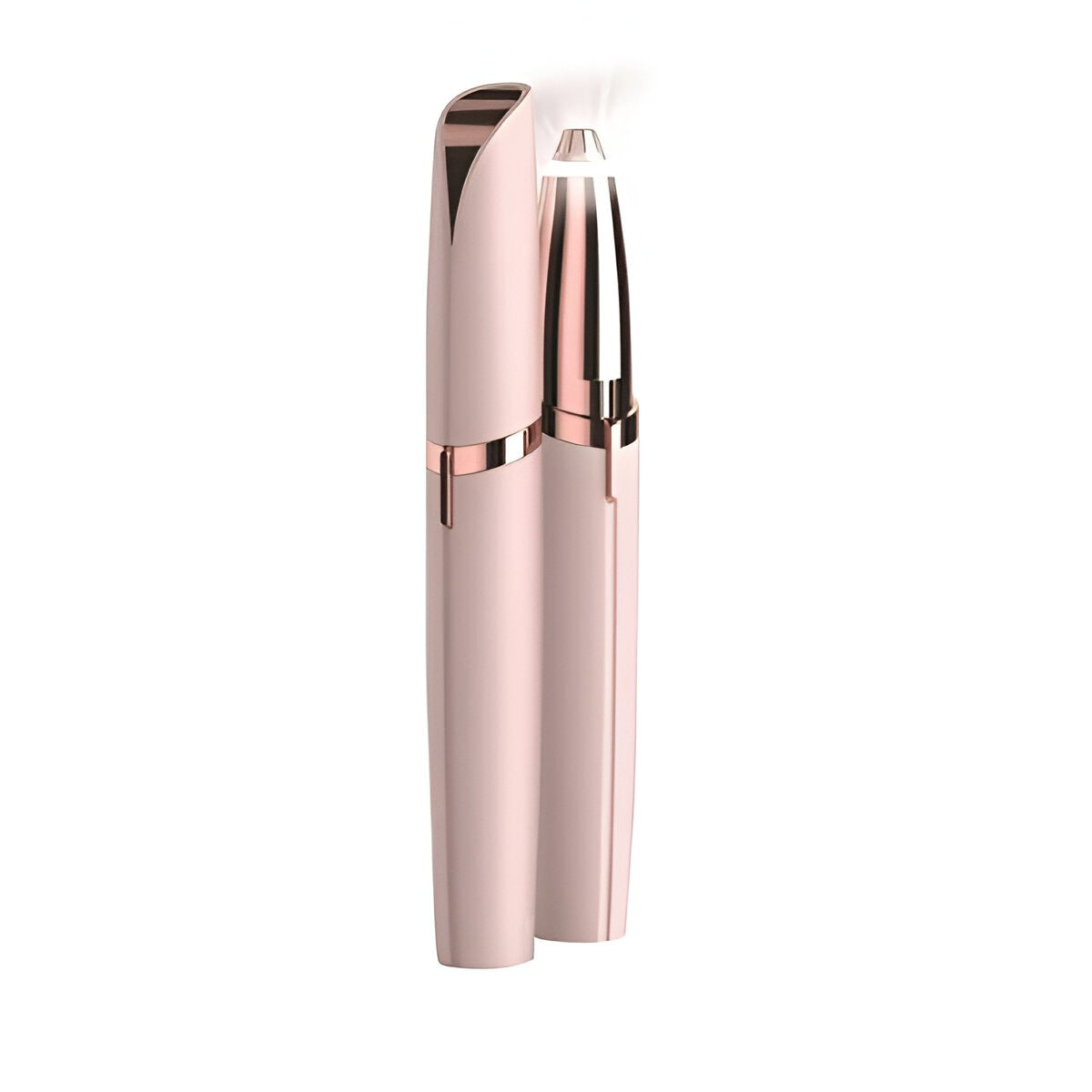 Epilator de Sprancene, Aparat de Tuns Facial sub Forma de Creion, Portabil, Alimentare cu Baterii, 13x1.5cm, Roz