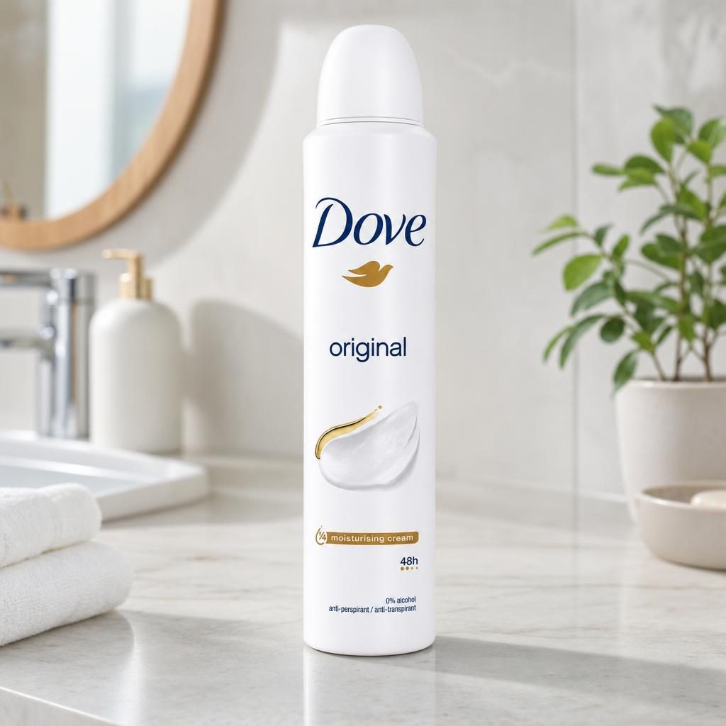 Antiperspirant Deo Spray pentru Femei, DOVE, 48 h, Original Woman, 200 ml - Spray fara Alcool cu Crema Hidratanta