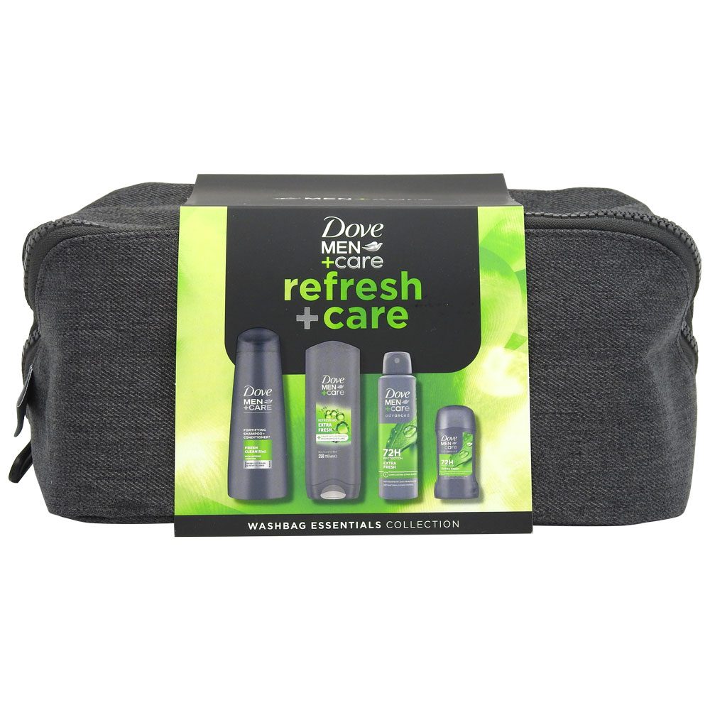 Dove Borseta Cadou, Gel de Dus 250 ml, Deo150 ml, Stick50 ml, Samp2in1 250 ml Men Care Refresh