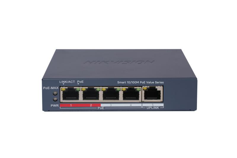SWITCH 4PORTURI 4XPOE SMARTMANAGED "DS-3E1105P-EI/M(V2)"