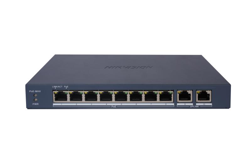 SWITCH GIGABIT 8PORTURI 8XPOE "DS-3E1510P-EI/M(B)"
