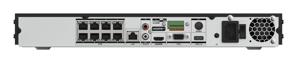 NVR ACUSEEK 8 CH 2X SATA 8X POE 